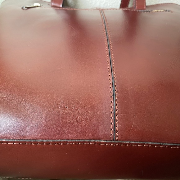 Patricia Nash Tote Bag NEW Braden Tote Color Block Leather Brown Green - Picture 12 of 12